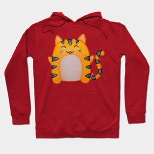 Happy Cute Tiger - An Orange Kawaii Cat Hoodie